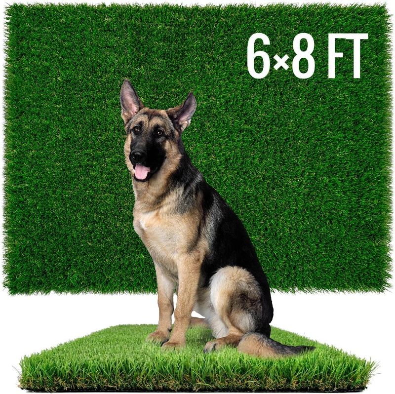 Photo 1 of Fake  For Dogs to Pee On, Artificial Turf for Dogs, Grass Pee Pad for Dogs Potty Training, Premium 6x8FT Extra Large, Indoor Outdoor Turf Grass Pad for Dogs