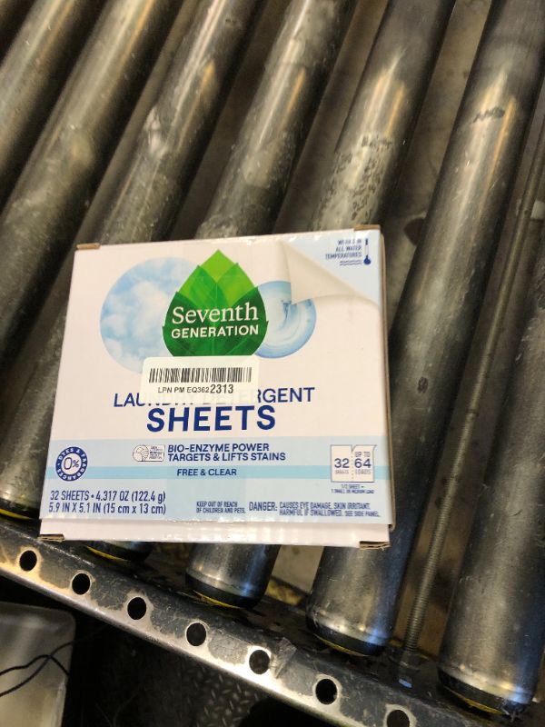 Photo 1 of Seventh Generation Laundry Detergent Sheets 32ct Free & Clear Removes Tough Stains Safer for your family