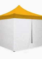 Photo 1 of pop up canopy TENT WITH SIDEWALLS 10x10 for outdoor commercial instant sun shelter lemon yellow
