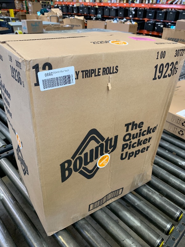 Photo 1 of Bounty Quick-Size Paper Towels, White, 12 Family Triple Rolls = 40 Regular Rolls