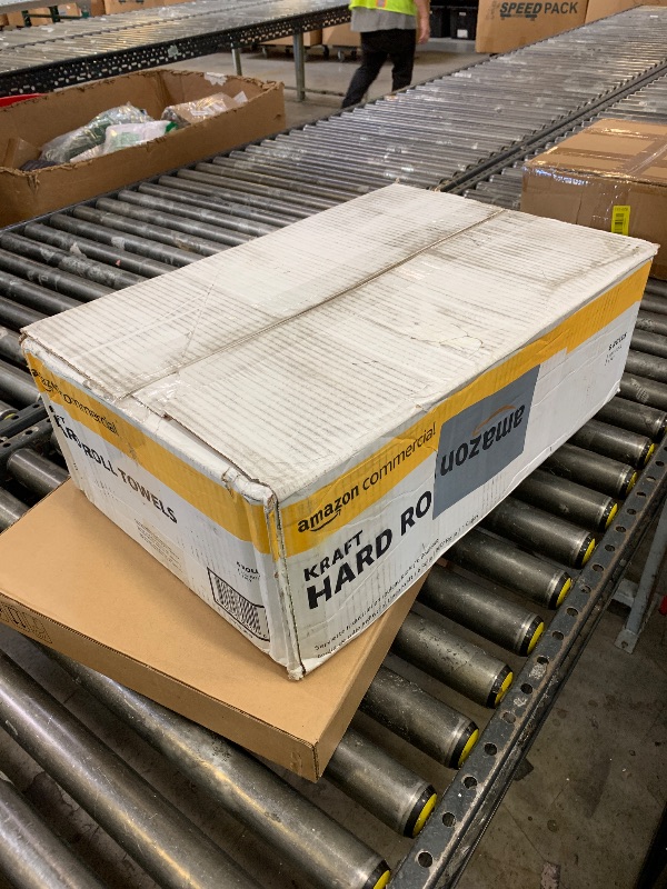 Photo 1 of AmazonCommercial 1-Ply Kraft 7.9' Hard Roll Paper Towels (SOFI-011) Bulk for Business |Made from 100% Recyclable Material |Compatible with Universal Dispensers|800 feet per Roll (6 Rolls)
