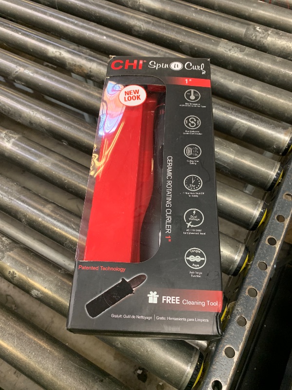 Photo 1 of CHI Spin N Curl, Curling Iron For Healthy & Shiny Effortless Curls & Waves, Provides Preset Temperature Settings For Each Hair Texture, Onyx Black
