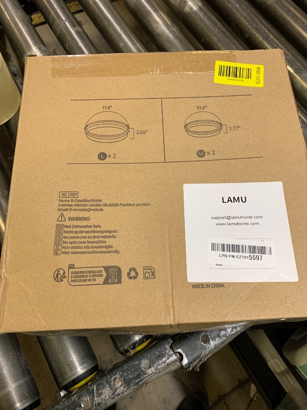 Photo 1 of LAMU 4 Pack Lazy Susan Organizer, Clear Lazy Susan Turntable for Cabinet, Refrigerator, Table Top, Kitchen, Bathroom, Pantry Organizers and Storage, 2 Sizes Included 12in, 10.6in