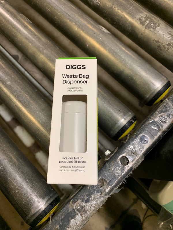 Photo 1 of DIGGS Dog Poop Bag Dispenser for Leash - Premium Dog Waste Bag Holder with Easy One-Hand Dispensing (Ash)