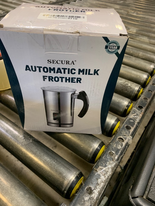Photo 1 of Secura Electric Milk Frother, Automatic Milk Steamer Warm or Cold Foam Maker for Coffee, Cappuccino, Latte, Stainless Steel Milk Warmer with Strix Temperature Controls