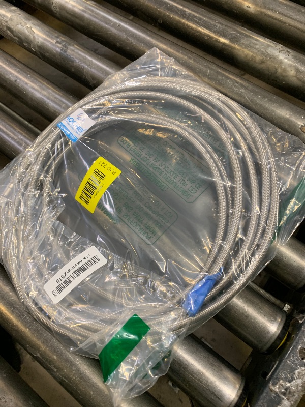 Photo 1 of Refrigerator water line - 12 FT Premium Stainless Steel Braided Ice Maker Water Hose,Food grade PEX Inner Tube Fridge Water Line with 1/4" Fittings for Refrigerator Ice Maker