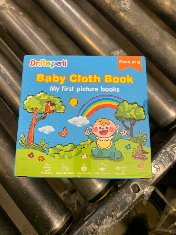 Photo 1 of Dr.Rapeti Soft Cloth Books Baby Books Bath Books 6-Pack for Baby Infant Toddler Kids Crinkle Squeaky Washable Chewable Non-Toxic Early Educational Giftable