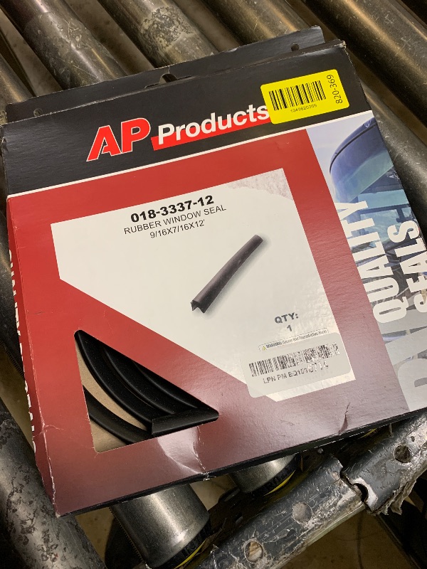 Photo 1 of AP Products 018-3337-12 Rubber Window Seal - 9/16" x 7/16" x 12'