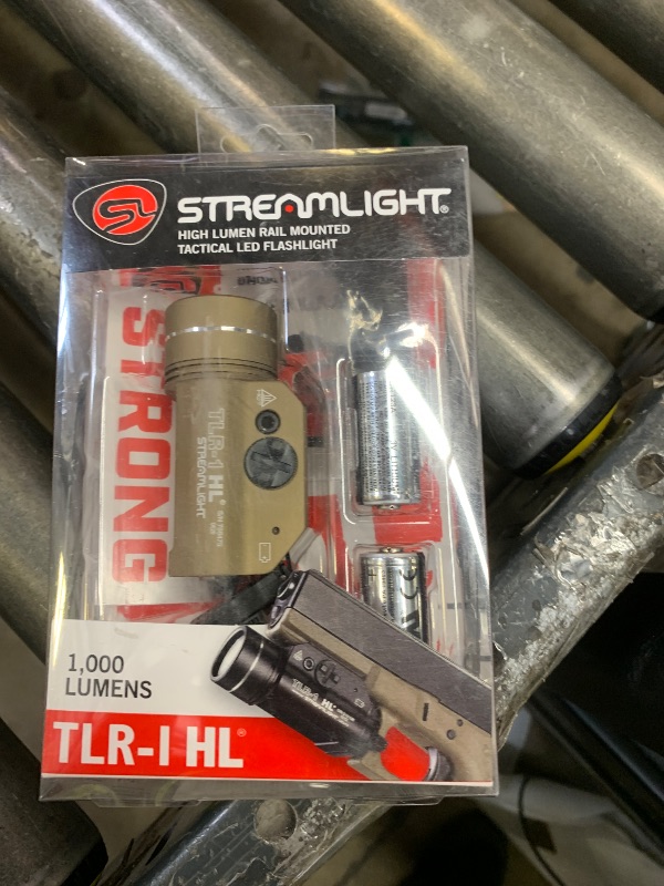 Photo 1 of Streamlight 69266 TLR-1 HL 1000-Lumen 20000 Candela Rail-Mounted Tactical Weapon Light with Specific Compatibility Rail Locating Keys, Flat Dark Earth