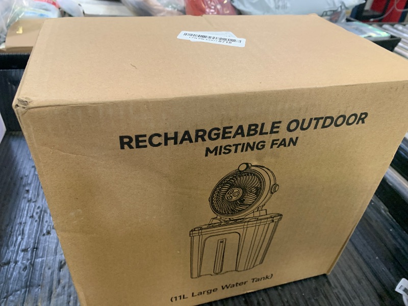 Photo 1 of 11L Bucket Portable Misting Fan with LED Light, 20000mAh (6.5/12h Working Rechargeable Camping Fan, 3 Strong Winds, 3 Large Spray Outlets,Cooling Mist Fans for Fishing/Travel/Garden Party/Tent