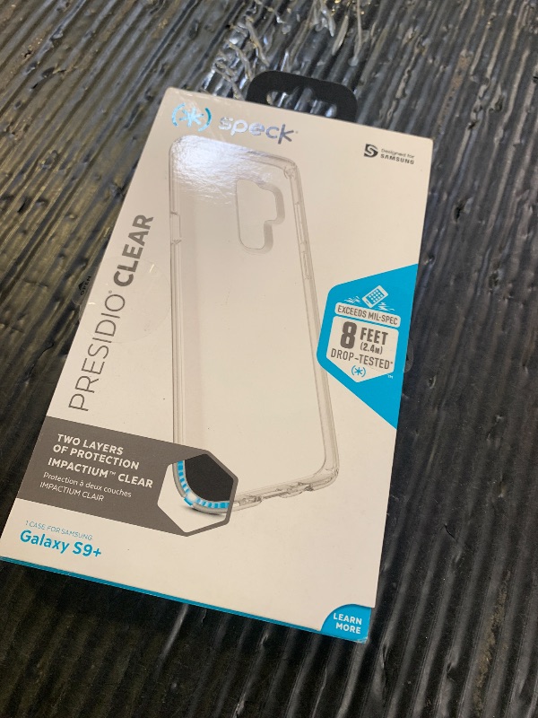 Photo 1 of Speck Presidio Clear Samsung Galaxy S9 Plus Case, Clear/Clear