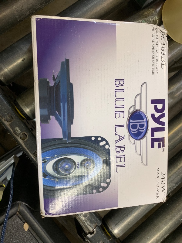Photo 1 of Pyle 4'' x 6'' Three Way Sound Speaker System - Pro Mid Range Triaxial Loud Audio 240 Watt per Pair w/ 4 Ohm Impedance and 3/4'' Piezo Tweeter for Car Component Stereo PL463BL