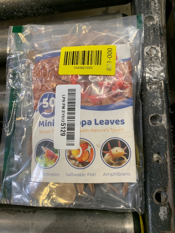 Photo 1 of SunGrow 50 pcs Catappa Indian Almond Leaves for Betta Fish Tank Aquarium, 2” Water Conditioner Leaves, Leaf Also Suitable for Shrimp, Goldfish, Guppy and Frogs