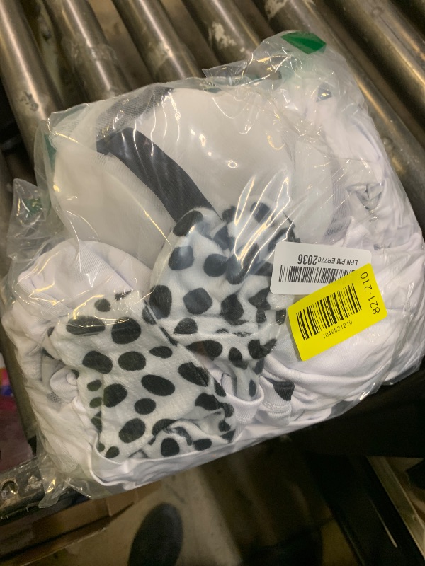 Photo 1 of SOMSOC 8 Pieces Halloween Women Dalmatian Dog Costume Set 100 Days Long Sleeve Pant Accessories for Halloween Cosplay