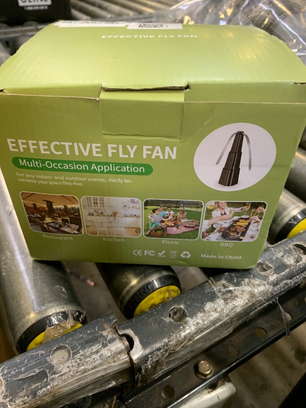 Photo 1 of Fly Fans for Tables, Fly Fan Outdoor Indoor Keep Flies Away, Table Top Spinner with Holographic Blades, Flies Deterrent for Picnic, Restaurant, Party, Home, BBQ (4 Pack)