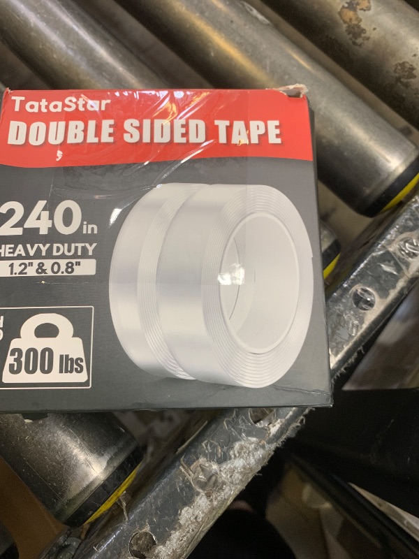 Photo 1 of 2 Rolls Double Sided Tape Heavy Duty - 240" x 1.2" & 0.8" - Removable Nano Tape for Poster Carpet Picture Hanging Strip Rug Wall Outdoor - Clear & Strong Adhesive Multipurpose Mounting Tape - 20 Feet