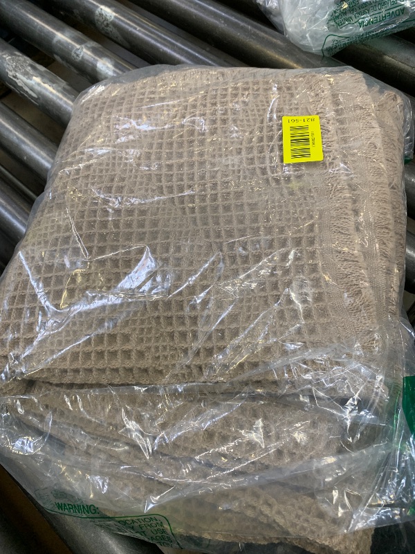 Photo 1 of PureCozy Washable Bathroom Rugs Sets 2 Piece, Upgraded Waffle Super Absorbent Non Slip Bath Mats, Ultra Soft Quick Dry Runner Rug for Bathroom Hallway, Brown, 18"x30"+24"x48"(2'x4')