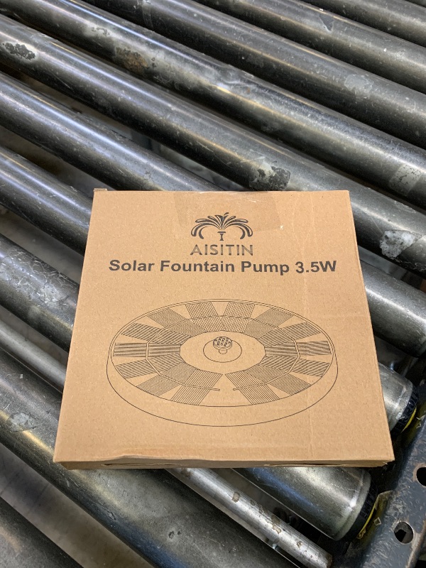Photo 1 of AISITIN 3.5W Solar Fountain, Solar Powered Fountain Pump with 6 Nozzles, Solar Birdbath Fountains for Bird Baths, Garden Decoration, Ponds, Fish Tank and Aquarium