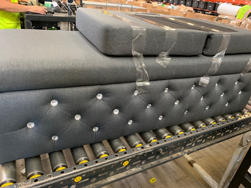 Photo 1 of Anthonique 55.1'' W Modern Tufted Upholstered Storage Bench
