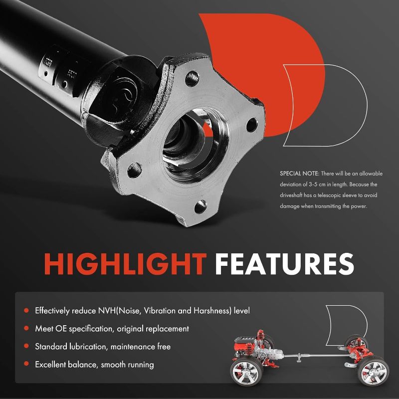 Photo 1 of A-Premium Rear Drive Shaft Prop Shaft Driveshaft Assembly Compatible with Dodge Sprinter 2500 3500 & Freightliner Sprinter 2500 3500 2003-2006 2.7L, 158.0 inch Wheelbase