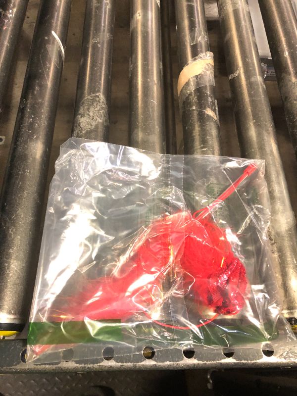 Photo 1 of PETCTN Red Cat Teasing Stick Toy - Interactive Stick with Sparkly Feather Boa & Crinkle Ball for Indoor Cat Training & Fun