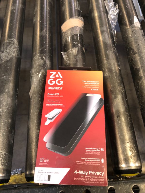 Photo 1 of ZAGG Privacy XTR Screen Protector for iPhone 17 Pro Max - 4-Way Privacy Full-Screen Filter, 5X Stronger, Fingerprint-Resistant Tempered Glass, Smooth Feel, Easy Two-Step Installation