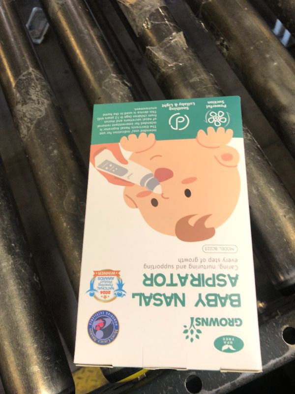 Photo 1 of GROWNSY Nasal Aspirator for Baby, Electric Baby Nose Sucker with Larger Suction Chamber and More Powerful Suction, Automatic Nose Cleaner with Music and Light Soothing Function