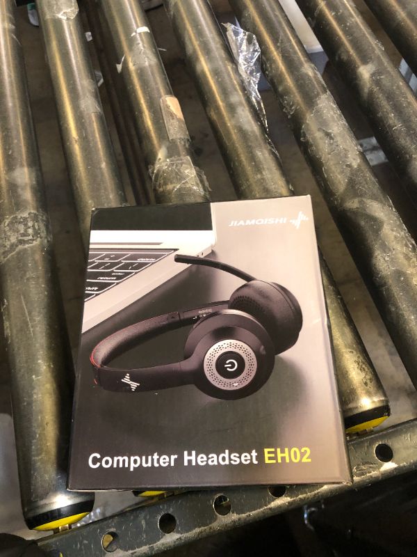 Photo 1 of JIAMQISHI Wireless Headset with AI Noise Cancelling Microphone Bluetooth Headset - Bluetooth V5.2 Headphones with USB Dongle & Mic Mute for Computer/Laptop/PC/iPhone/Android/Cell Phones