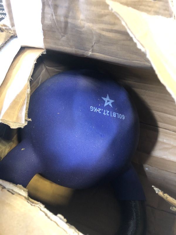 Photo 1 of Yes4All Kettlebell, 60 LB Neoprene Coated Cast Iron Kettlebells, Wide Grip Handle & Flat Bottom for Swings, Squats, Deadlifts, Push Ups & Full Body Training at Home Gym