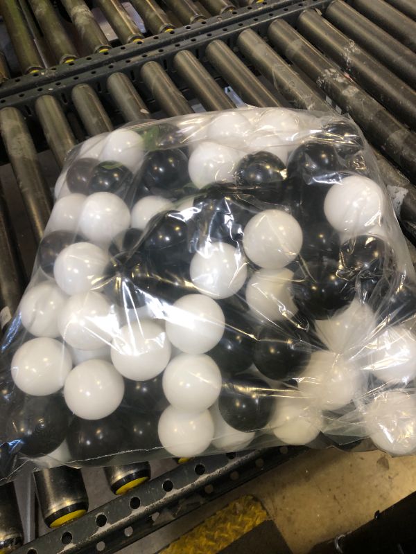 Photo 1 of TRENDBOX Ball Pit Balls 100 - Macaron Colors Balls for Ball Pit, Play Tent Baby Playhouse Pool Birthday Party Decoration (F-Black&White)
