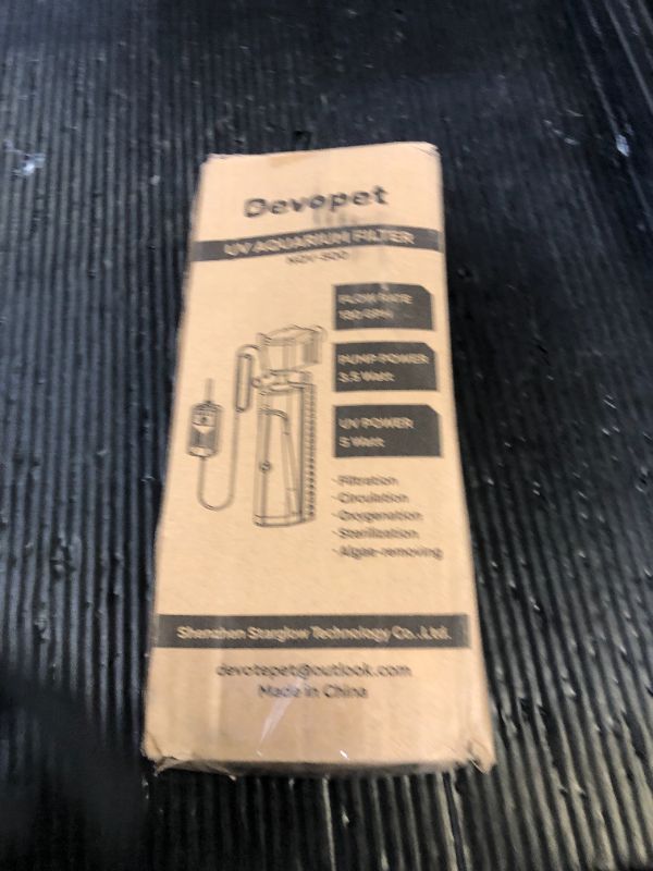 Photo 1 of Devopet Aquarium U-V Filter for Green Water, Fish Tank Filter with Timer U-V Light, Turtle Tank Filter, Internal Filter with Dual Water Outlet & Aeration, for 10-40 Gallon Tank