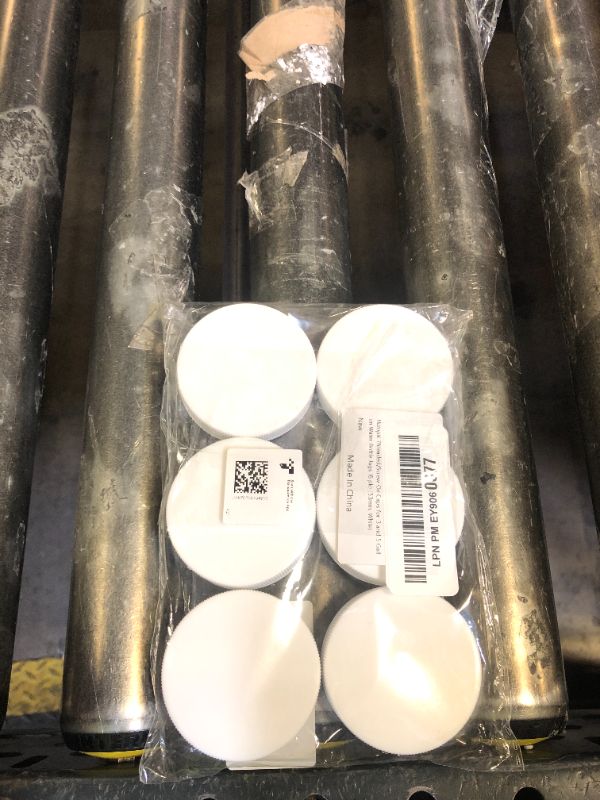 Photo 1 of Hufopik Threaded/Screw-On Caps for 3 and 5 Gallon Water Bottle Jugs (6 pk) (53mm, White)