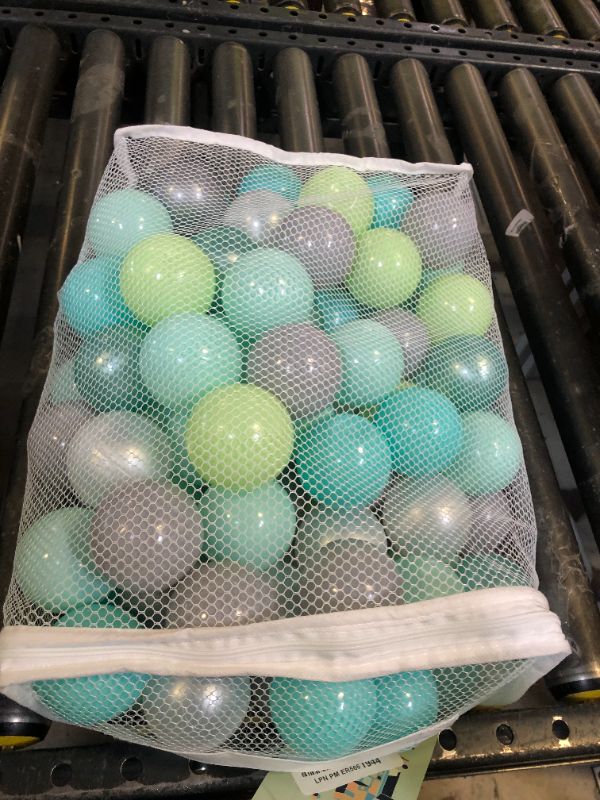 Photo 1 of GOGOSO Ball Pit Balls for Toddles Kids Plastic Ballpits Accessories Crush Proof Durable Fun Shape Play Baby Bath Toys,2.15inch 100count Green+Gray+White