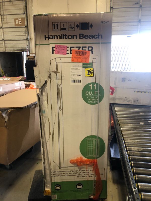 Photo 1 of Hamilton Beach HBFRF1100, 11 cu ft, Upright Freezer, White