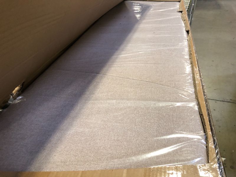 Photo 1 of Novilla Queen Bed Frame with Headboard, Bed Frame Queen Size with Wood Slats Support,Linen Upholstered Adjustable Headboard, No Box Spring Needed, Heavy Duty Feet, Easy Assembly, Beige