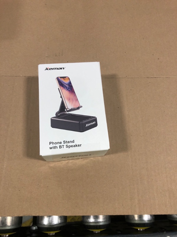 Photo 1 of Cell Phone Stand with Wireless Bluetooth Speaker and Anti-Slip Base HD Surround Sound Perfect for Home and Outdoors with Bluetooth Speaker for Desk Compatible with iPhone/ipad/Samsung Galaxy