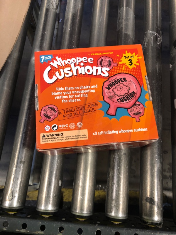 Photo 1 of Whoopee Cushion 3 Pack - Three 7 inch Self-Inflating Whoopee Cusions Premium Rubber for Louder Fart Sound, Gag Gifts for Kids and Adults, April Fools Pranks