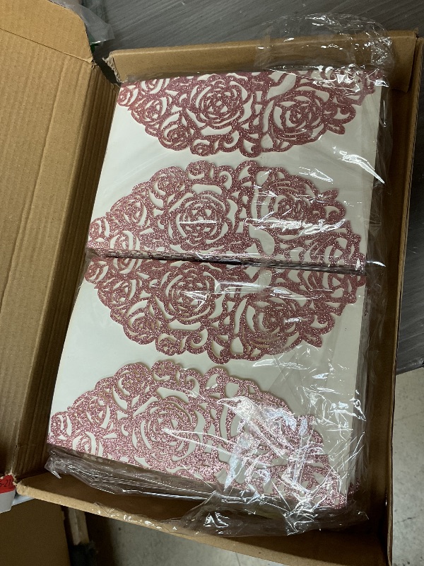 Photo 1 of Maffily 50PCS Pink Wedding Invitations Butterfly Laser Cut Invitation with Envelopes and Rsvp Card Personalized Inner Sheets for Wedding Bridal Baby Shower QuinceañEra Engagement Birthday