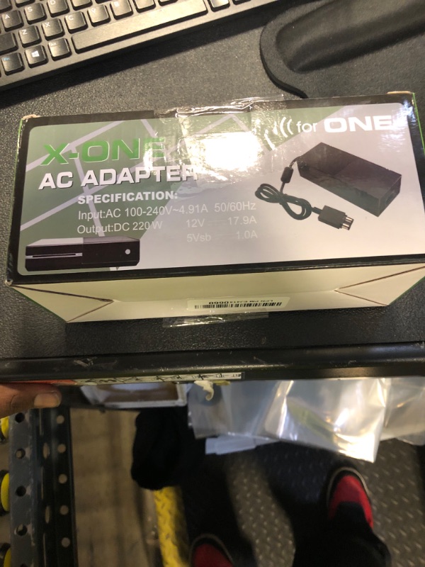 Photo 1 of Xbox One Power Supply Brick, [Advanced QUIET VERSION] AC Adapter Power Supply Charger Cord Replacement for Xbox One 100-240V, Black