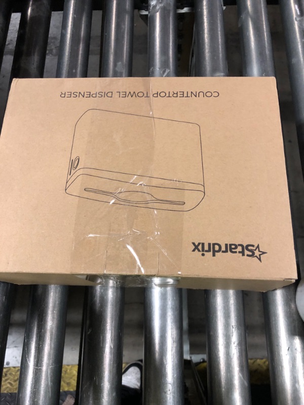 Photo 1 of Stardrix Countertop Paper Towel Dispenser, White Hand Towel Holder for Multifold/C-Fold/Z-Fold Towels, Single Sheet Dispensing, Non-Slip Base, Compact Design for Kitchen, Bathroom, or Commercial Use