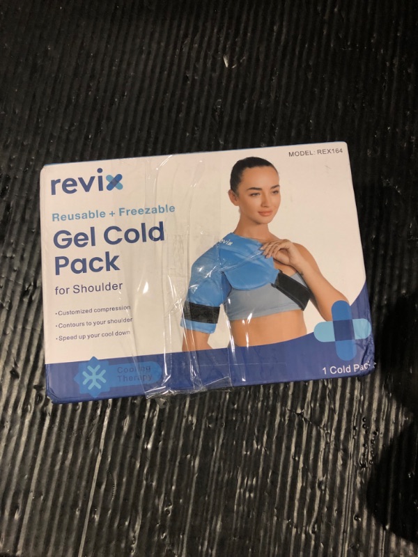 Photo 1 of REVIX Shoulder Ice Pack for Rotator Cuff Cold Therapy, Arm Gel Ice Pack for Injuries Reusable, Flexible Cold Compression Wrap for Post-Workout Recovery, Fatigue and Shoulder Discomfort, Blue