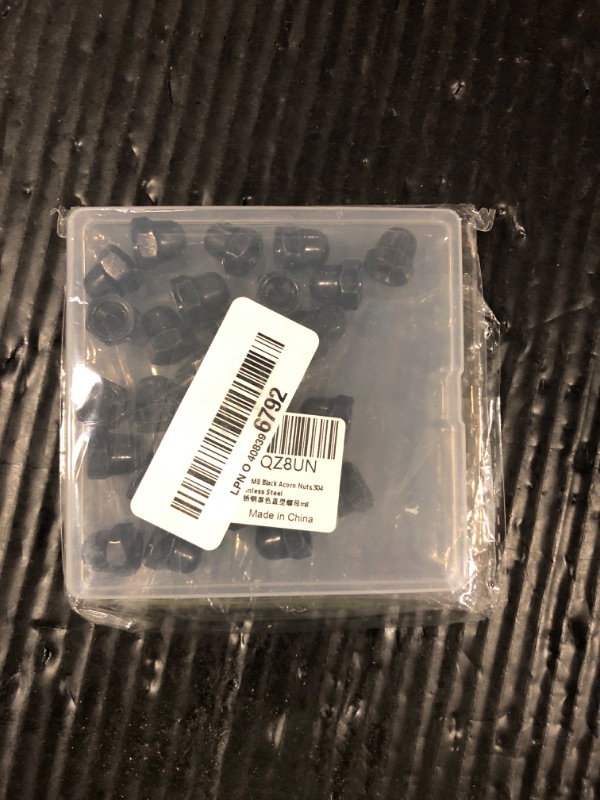 Photo 1 of M8 Black Acorn Cap Nuts,Stainless Steel 304 (18-8) Acorn Nuts,Black Finish,25PCS