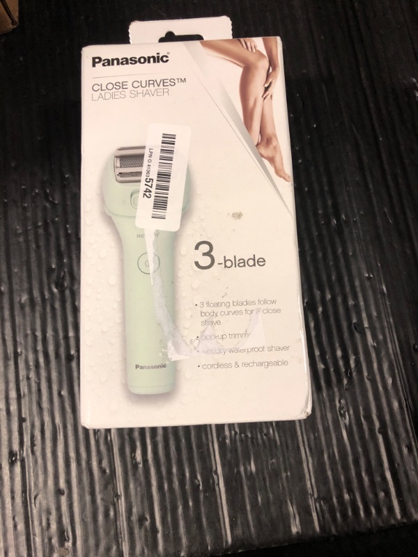Photo 1 of Panasonic Close Curves Electric Razor for Women, Cordless 3-Blade Shaver with Pop-Up Bikini Trimmer, Wet Dry Operation - ES-WL60-G (Green)