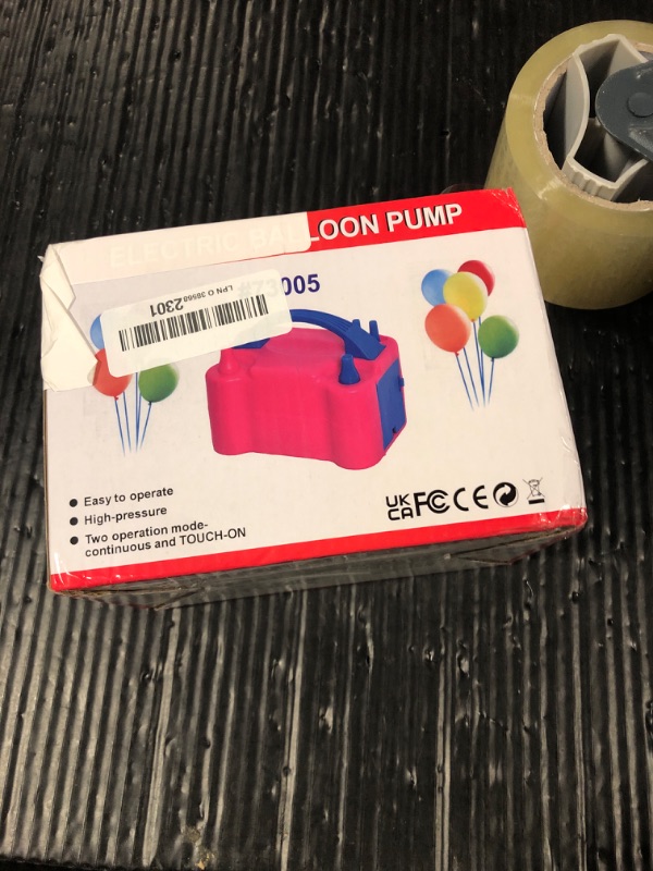 Photo 1 of FLSEPAMB Balloon Pump, Electric Balloon Pump,Portable Dual Nozzles Electric Balloon Air Pump 110V 600W, Electric Balloon Inflator with Tying Tool, Colored Ribbons for Party Decoration