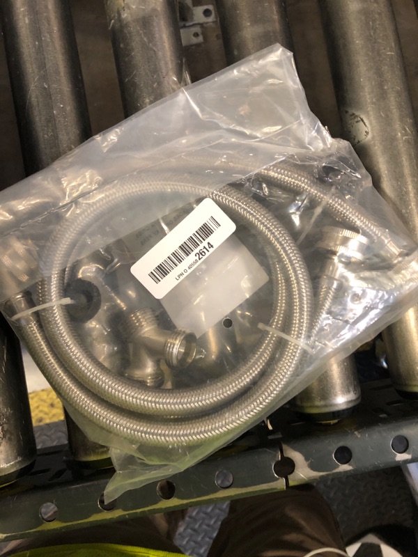 Photo 1 of 4FT Premium Steam Dryer Hose Installation Kit-Include 4 Ft 90 Degree Elbow Stainless Steel Hose,1 Foot Inlet Adapter Hose and Y Connector-Fit for All Steam Dryers by AMI PARTS