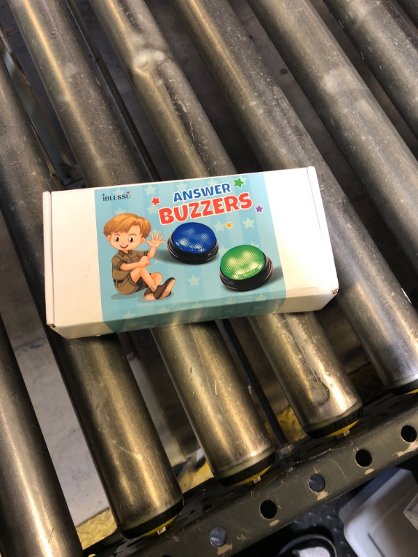 Photo 1 of IBLESSU 2-Pack Buzzers for Trivia Games, Game Buzzers with Lights and Sound, Family Feud Buzzers, Answer Buzzers for Classroom and Trivia Nights
