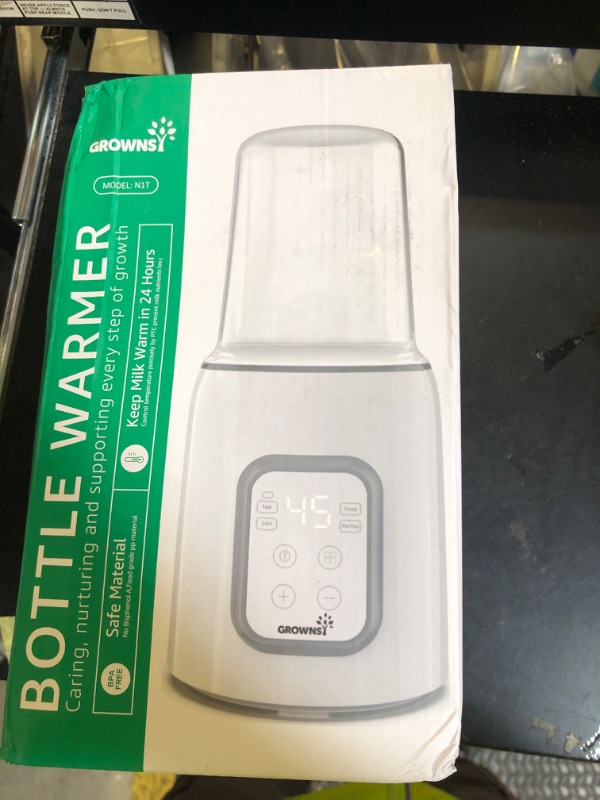 Photo 1 of GROWNSY Bottle Warmer, 8-in-1 Fast Baby Milk Warmer with Timer for Breastmilk or Formula, Accurate Temperature Control, Multifunctional Baby Bottle Warmers for All Bottles- Blue
