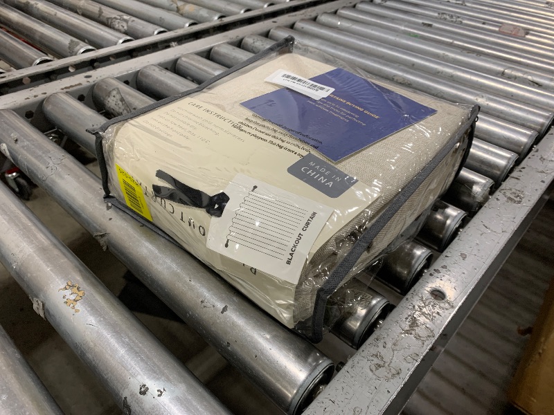 Photo 1 of 100% Blackout Shield Linen Blackout Curtains for Bedroom 84 Inches Long, Back Tab/Rod Pocket Living Room Drapes, Thermal Insulated Blackout Curtains 2 Panels Set, 50" W x 84" L, Cream