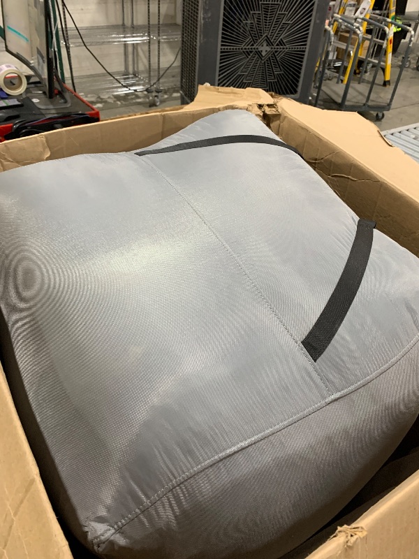 Photo 1 of Big Joe Fuf XXL Foam Filled Bean Bag Chair with Removable Cover, Fog Lenox, Durable Woven Polyester, 6 feet Giant
