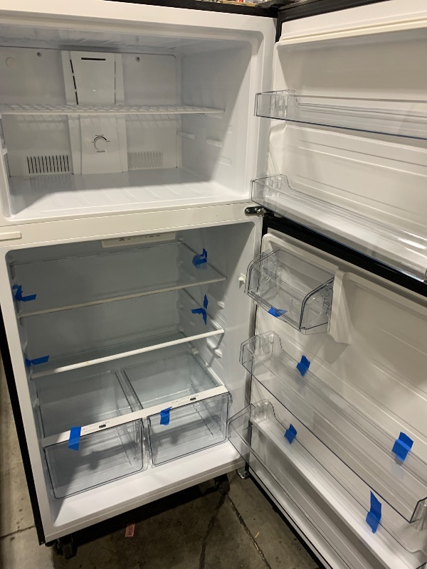 Photo 1 of Kenmore 33 in. 20.5 cu. ft. Capacity Refrigerator/Freezer with Full-Width Adjustable Glass Shelving, Humidity Control Crispers, ENERGY STAR Certified, Black